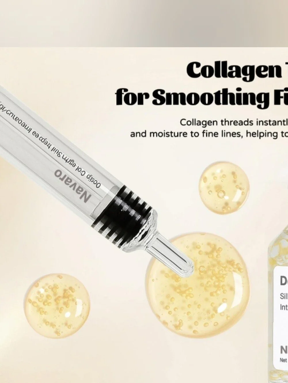 Navaro Deep Collagen Silk Peptide Intensive Ampoule - Light Yellow